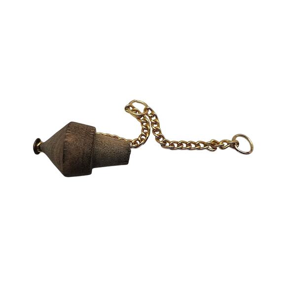 Vintage Aceite Miniature Amber Glass Pitcher Cork Stopper Gold Tone Chain Retro - Picture 5 of 10